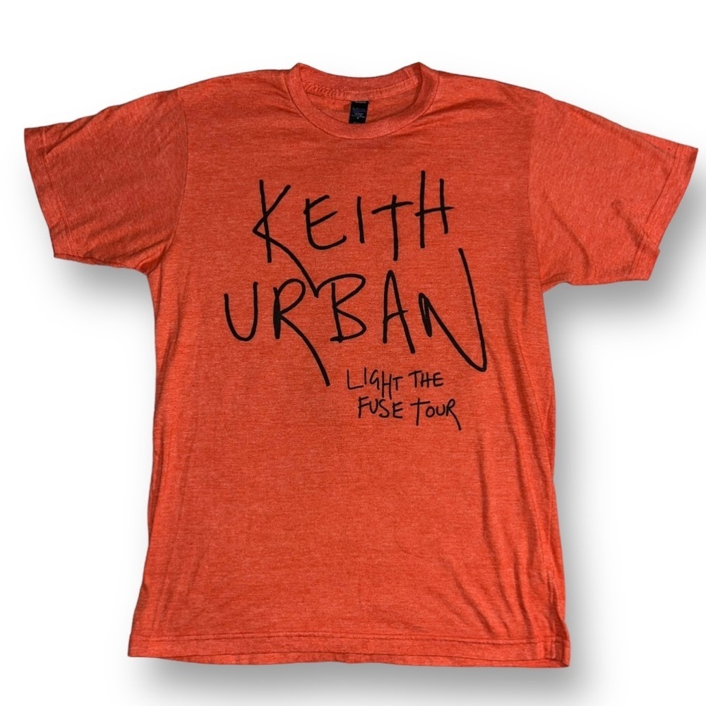 KEITH URBAN Light The Fuse Tour Concert Merch Festival Tee T-Shirt Orange M